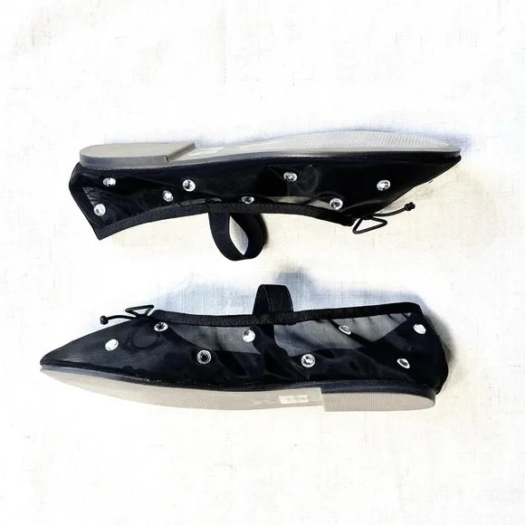 Cushionaire Elegant Mesh Rhinestone Ballet Flats - Picture 2 of 11